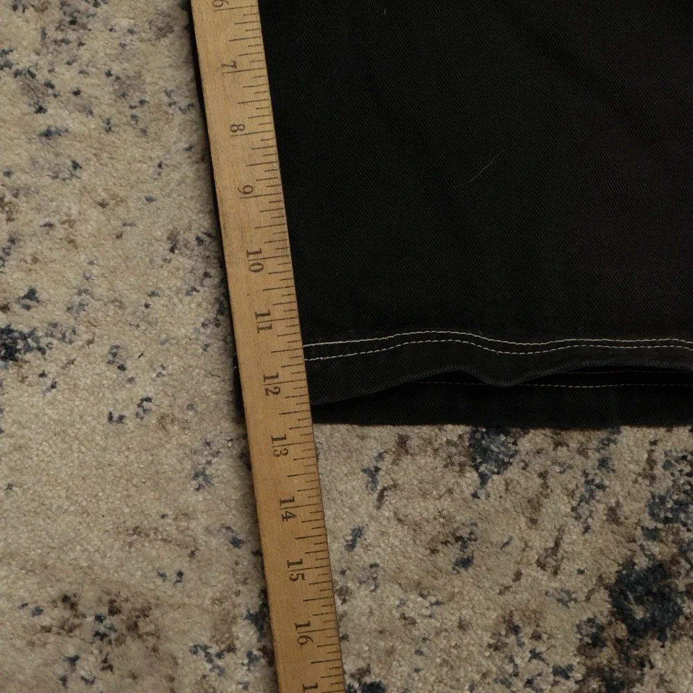 Vintage FUBU Collection Baggy Black Jean Shorts Mens 38 Hip Hop JNCO Style Y2K - Picture 8 of 10